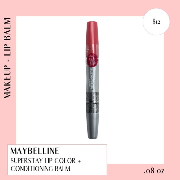 Maybelline Superstay Lip Color + Conditioning Balm - Picture 1 of 3